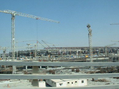 construction du futur aéroport qui accueillera l'A 380