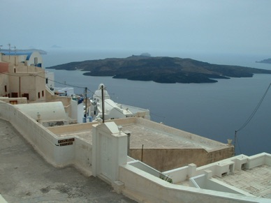 THERA qui est la capitale de l'&icirc;le