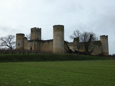 BUDOS : ch&acirc;teau fort du d&eacute;but du XIVeme si&egrave;cle, inscrit aux Monuments Historiques depuis 1988
