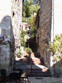 escalier fleuri !