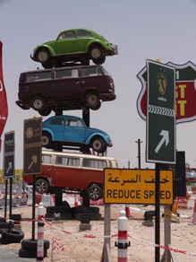 Nombreux fast food en bordure de route