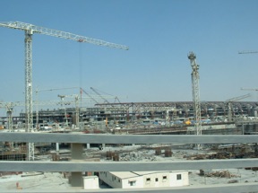 construction du futur a&eacute;roport qui accueillera l'A 380