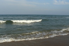 plage de l'h&ocirc;tel sur le Golfe du Bengale