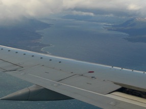 arriv&eacute;e sur Ushuaia