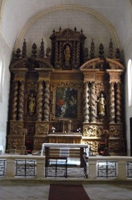 FRANCE : Fongrave (47)
Eglise St L&eacute;ger 
retable monumental du XVII&egrave;me