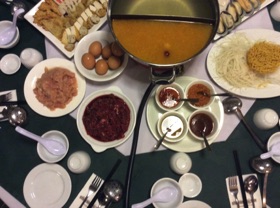 D&icirc;ner de fondue chinoise