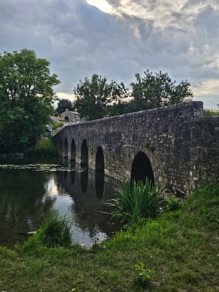 CURZAY SUR VONNE 
pont roman du Moyen Age avec 6 arches en plein cintre de largeur in&eacute;gale