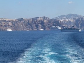 le "bal" des bateaux de croisi&egrave;re !!