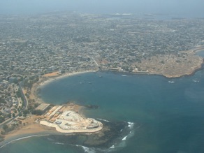 situ&eacute;e sur le point le plus &agrave; l'ouest du continent africain